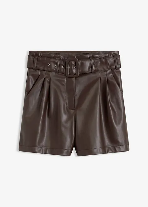 Short enduit avec ceinture, bonprix