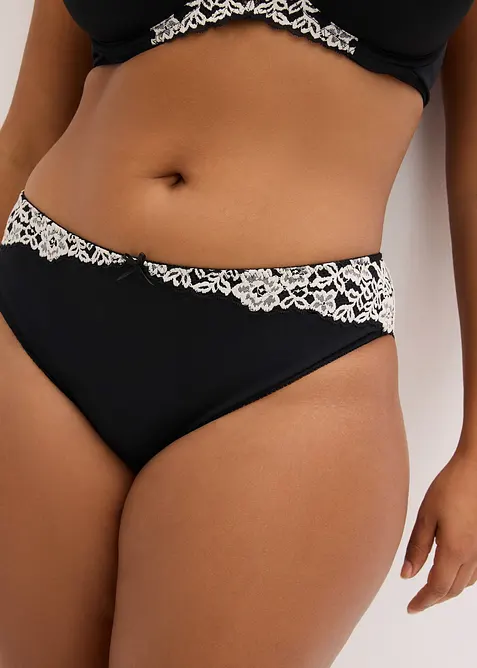 Lot de 2 slips avec dentelle, bonprix