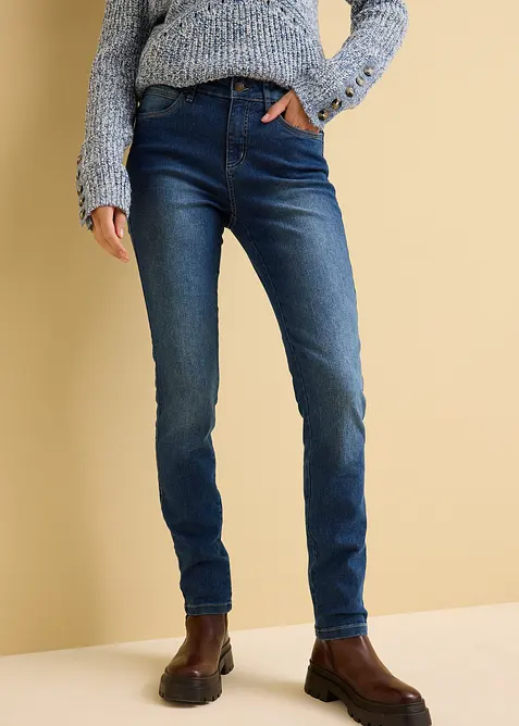Jean skinny taille mi-haute, extensible, bonprix