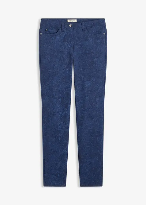 Pantalon en twill à imprimé raffiné, bonprix