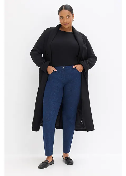 Pantalon en twill &agrave; imprim&eacute; raffin&eacute;, bonprix