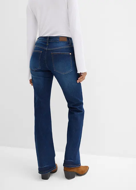 Jean bootcut taille mi-haute, extensible, bonprix