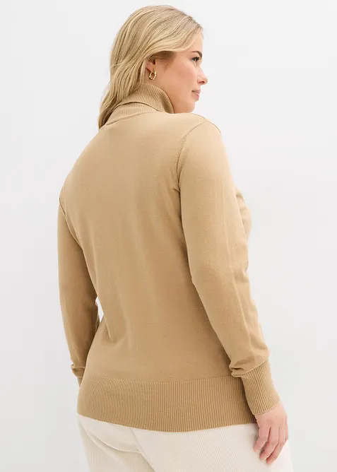 Pull col roulé basique, bonprix