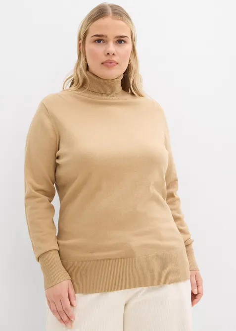Pull col roulé basique, bonprix
