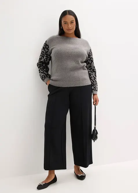 Pull à motif léopard, bonprix