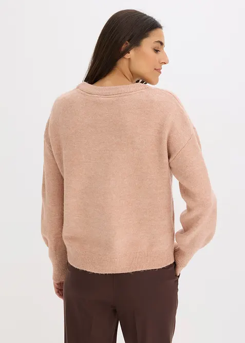 Pull boxy à sequins, bonprix