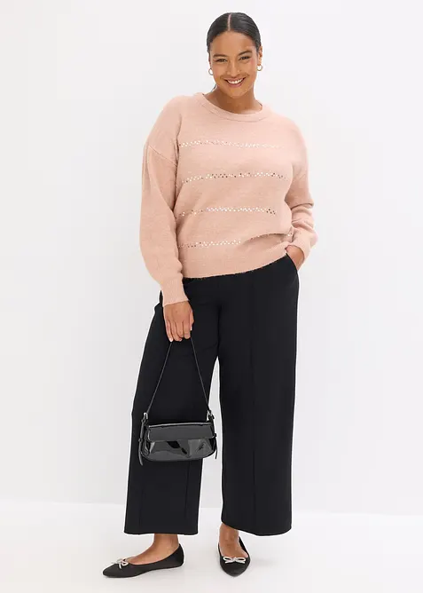 Pull boxy à sequins, bonprix