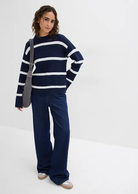 Pull ray&eacute;, bonprix