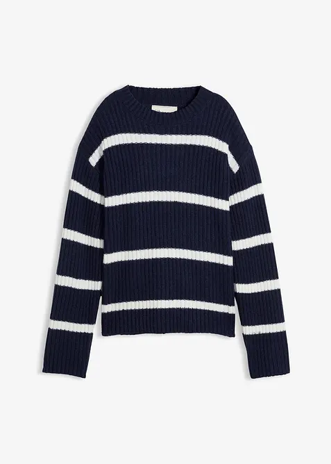 Pull ray&eacute;, bonprix