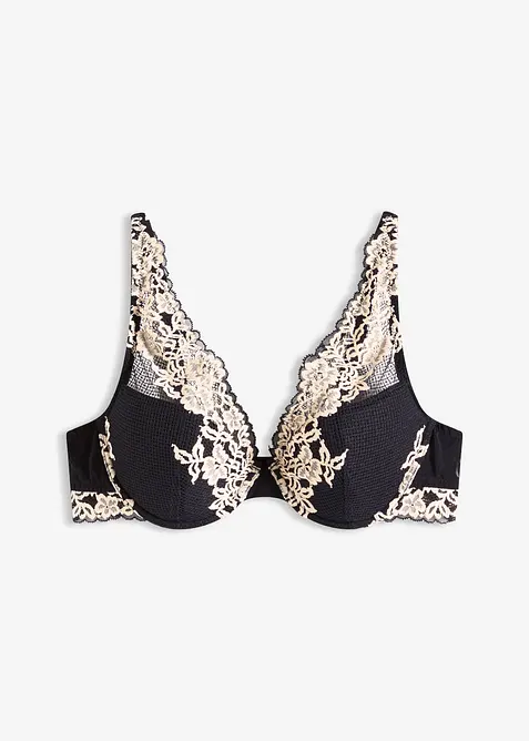 Soutien-gorge à coques en dentelle bicolore, bonprix
