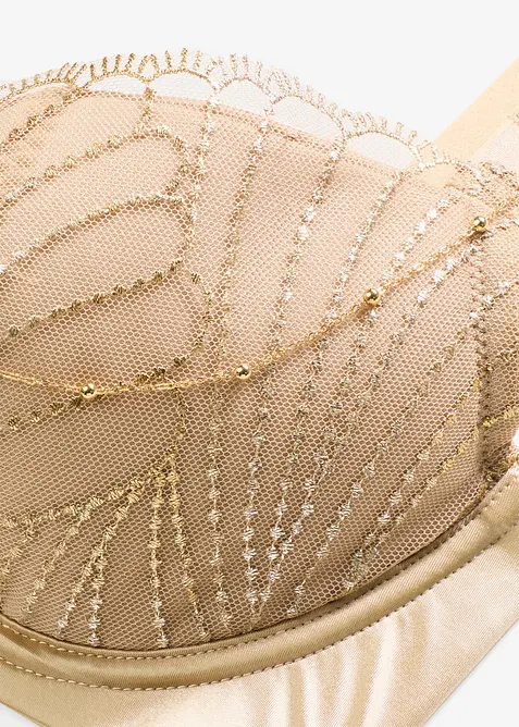 Soutien-gorge à coques et broderie, chaîne amovible, bonprix