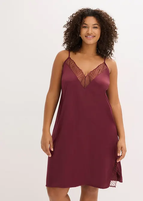 Nuisette en satin avec broderies, bonprix