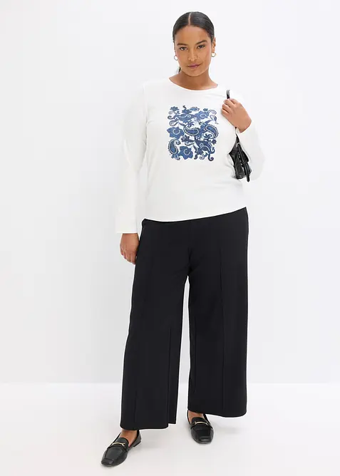 T-shirt manches longues à imprimé, bonprix