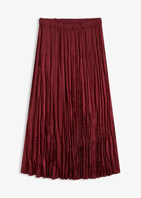 Jupe longue en satin froissé, bonprix
