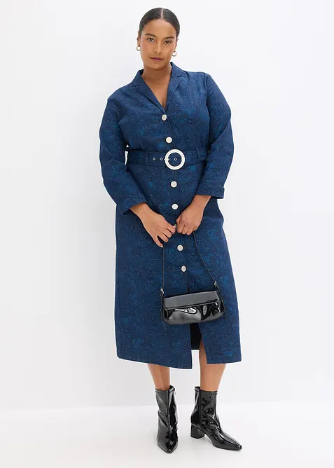 Robe en twill avec ceinture (ens. 2 pces), bonprix