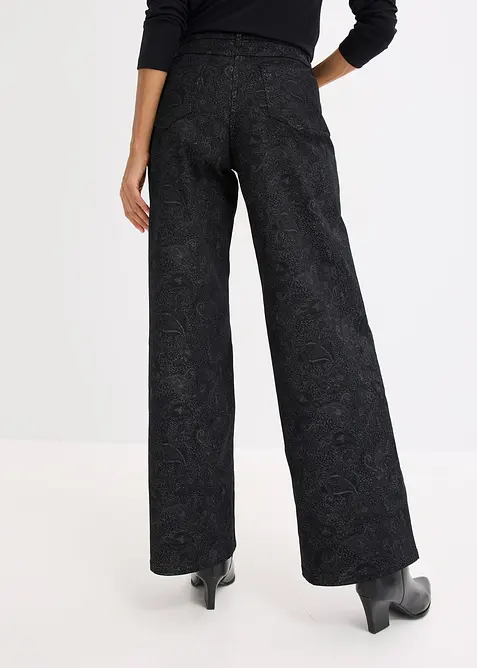 Pantalon large en coton extensible, bonprix