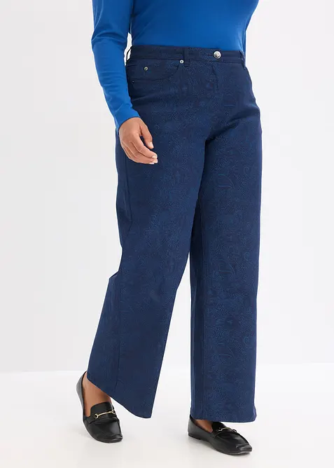 Pantalon large en coton extensible, bonprix