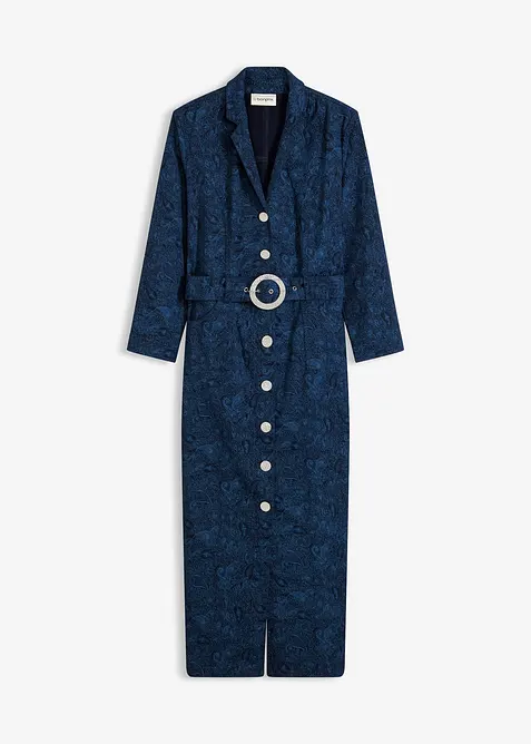 Robe en twill avec ceinture (ens. 2 pces), bonprix