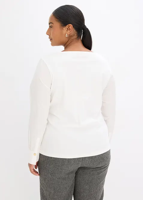 T-shirt à manches longues en popeline, bonprix