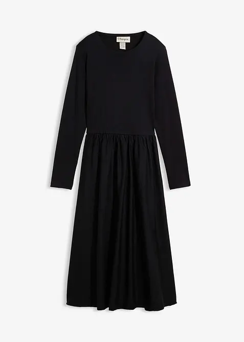 Robe bi-mati&egrave;re 100% coton, bonprix