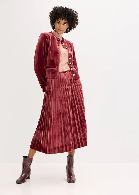 T-shirt col roulé en dentelle, bonprix