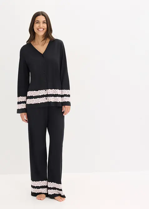 Pyjama en douce viscose mélangée, bonprix