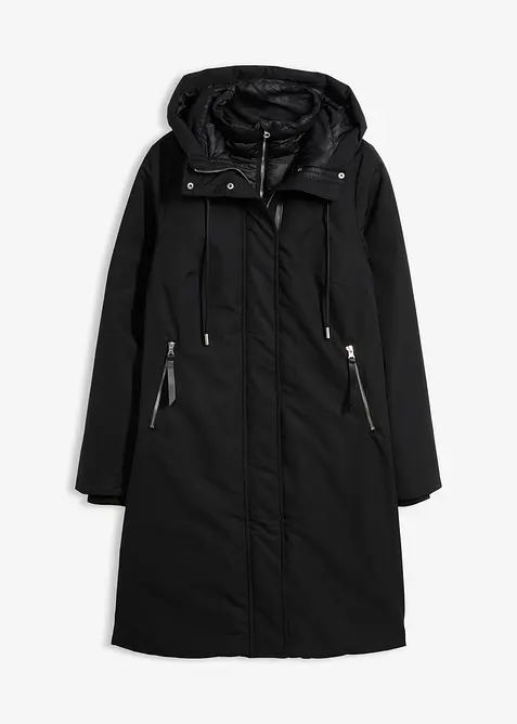 Manteau outdoor d&eacute;perlant, aspect 2en1, bonprix