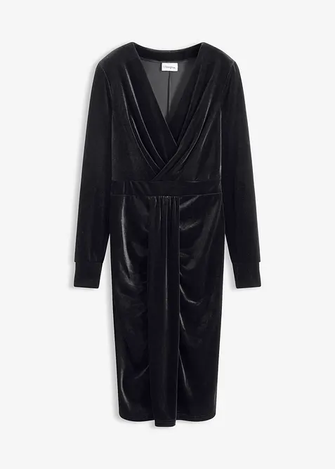 Robe midi en velours fluide, bonprix