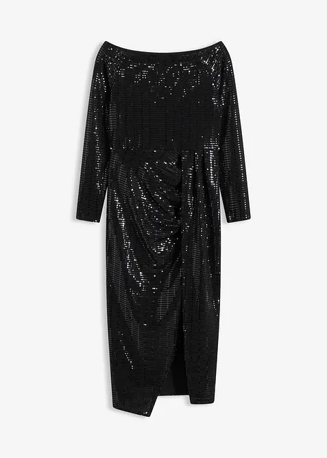 Robe midi à sequins, bonprix