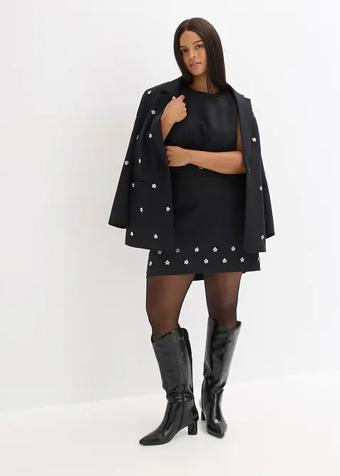 Mini-jupe en coton mélangé, bonprix