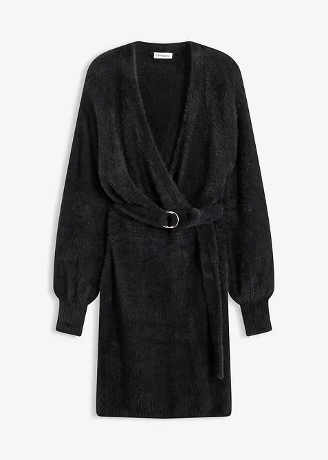 Robe cintrée en maille avec accessoire, bonprix