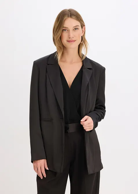 Blazer oversize en satin, bonprix