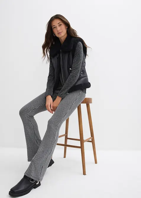 Legging évasé effet lurex, bonprix