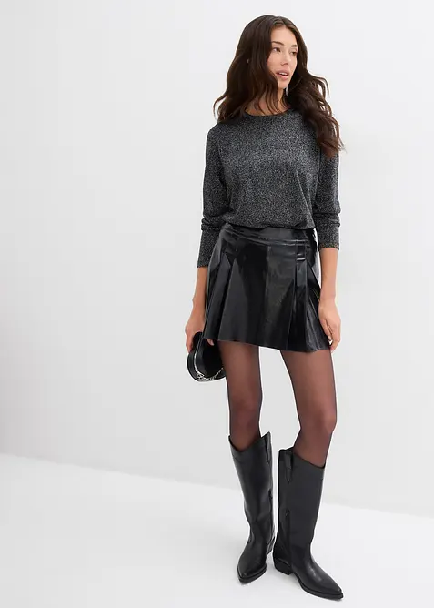 T-shirt manches longues effet lurex, bonprix