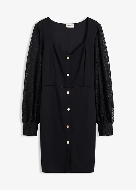Robe courte avec décolleté plongeant, bonprix
