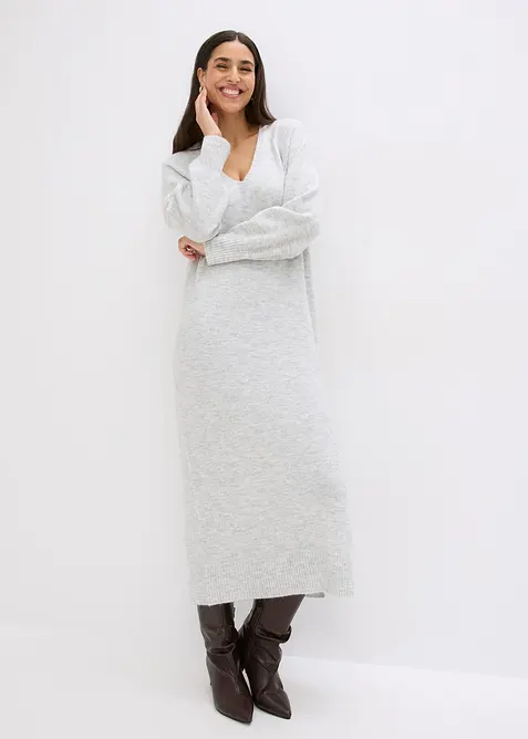 Robe midi oversize en maille, bonprix