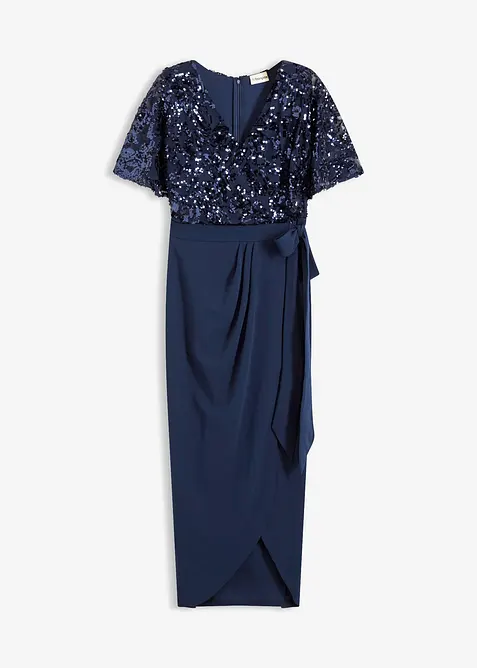 Robe longue brodée de sequins, bonprix