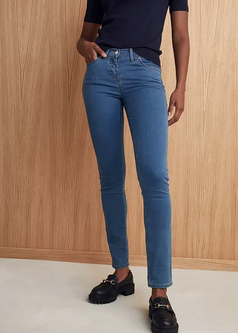 Jean slim taille mi-haute, très extensible, bonprix