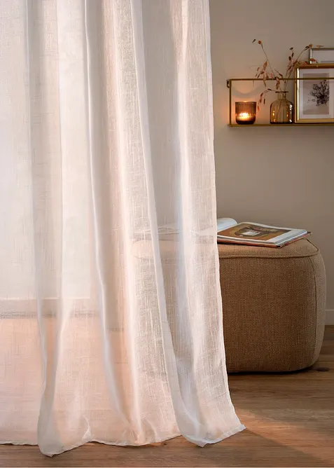 Voilage texturé avec polyester recyclé (1 pce.), bonprix