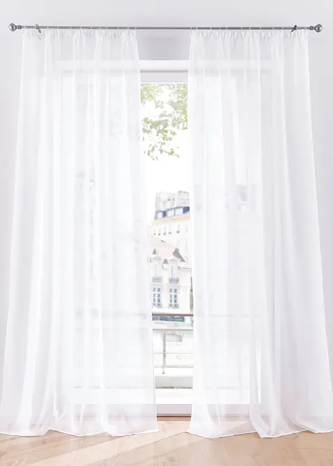 Voilage texturé avec polyester recyclé (1 pce.), bonprix