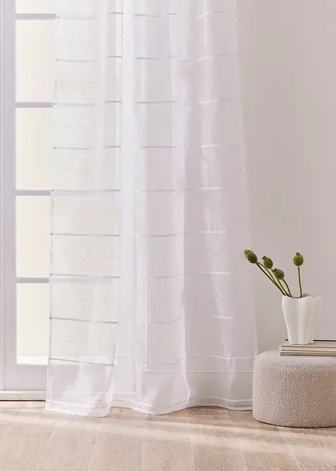 Voilage &agrave; rayures en 3D (1&nbsp;pce), bonprix