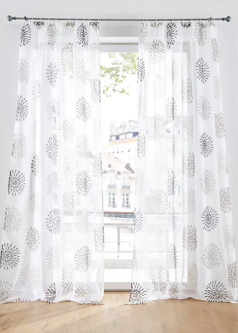 Voilage à imprimé cercles (1 pce), bonprix