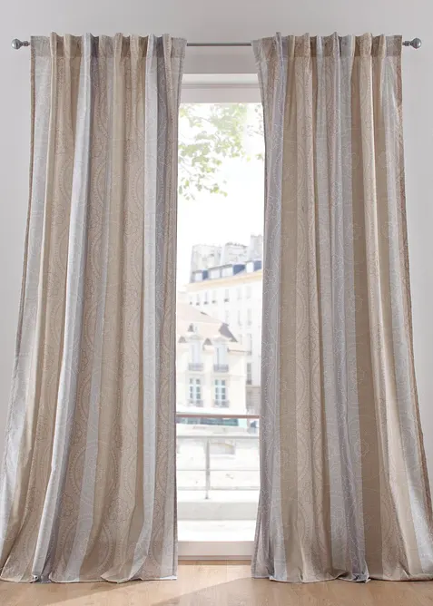 Rideau à rayures avec polyester recyclé (1 pce), bonprix