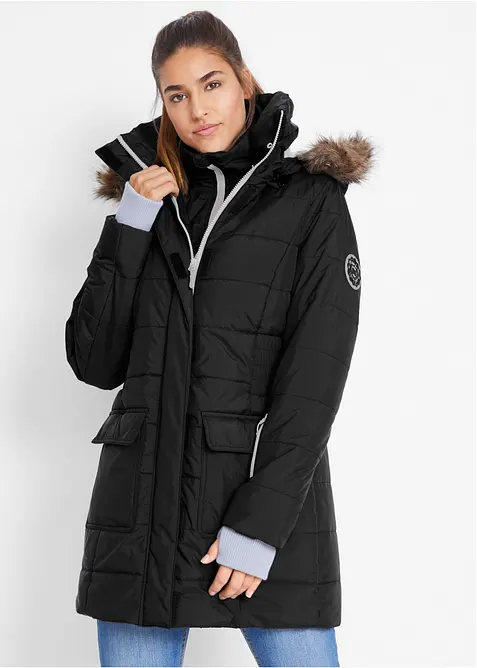 Parka longue style 2-en-1, matelassée et déperlante, bonprix