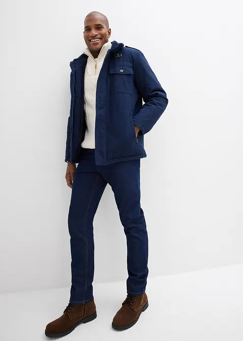 Jean droit classique, taille &eacute;lastiqu&eacute;e, bonprix