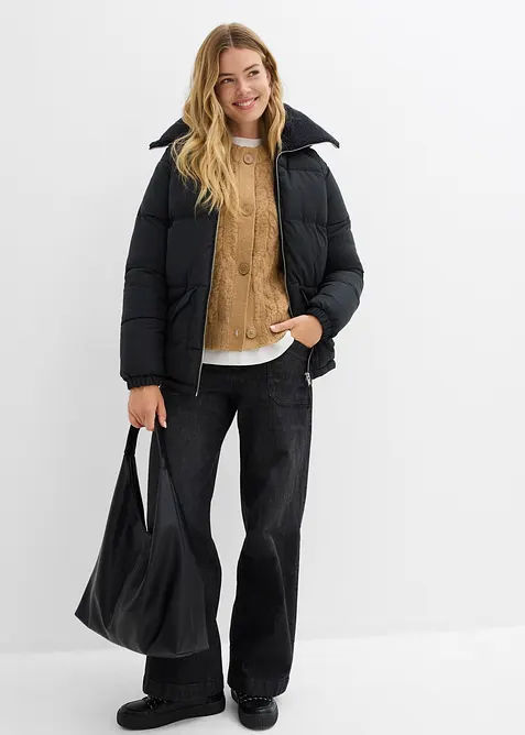 Doudoune avec col &agrave; doublure peluche, bonprix