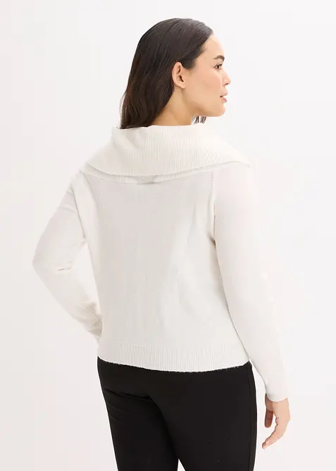 Pull oversize à encolure Bardot, bonprix