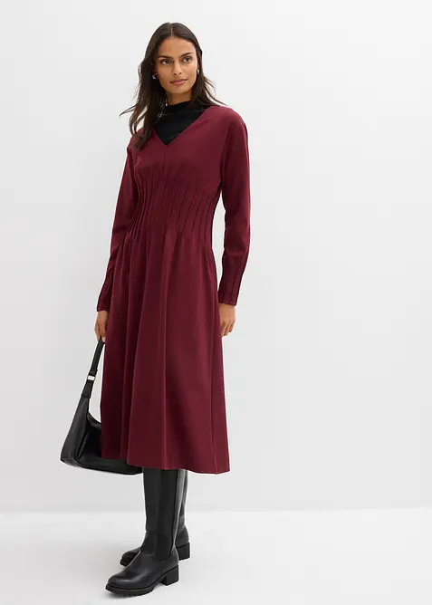 Robe confortable avec plis décoratifs, bonprix