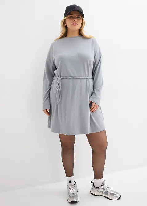 Robe courte et côtelée, bonprix