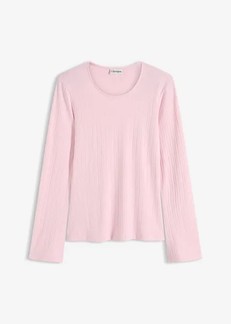 T-shirt manches longues c&ocirc;tel&eacute;, bonprix